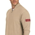 thumbnail image 5 of Men's J. Palmer Tan San Francisco 49ers Franchise Quarter-Zip Sweater, 5 of 5