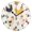 Black, variant on Chick Pattern Wall Clock 10in Round Artistic Oil Painting Home Decor Desk Table Clock