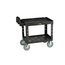 Rubbermaid Commercial Products RCP 4546 BLA Utility Cart 2 Shelf Hvy Dty 24X36 Bla
