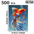 thumbnail image 3 of 500pcs Koi Fish Jigsaw Puzzle Suitable for Families - Large 20.5x15in Cardboard Puzzle with Koi Fish Pieces, Stress-Relief Game Night, Holiday Gift for Christmas, Birthday, for couples, Gamers Art, 3 of 9