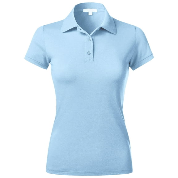 Ma Croix Womens Pique Polo Shirts Dry Comfort Slim Fit Casual Short Sleeve Top