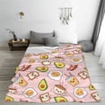 thumbnail image 5 of Sikiie Breakfast Ultra-Soft Micro flannel Blanket Luxury All Seasons Warm Blanket for Bedding Sofa and Travel (4 sizes)-80"x60", 5 of 7