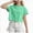 A34-Green, variant on Girls Crop Tops Summer Short Sleeve T Shirts Kids Square Neck Slim Fit Basic Tee 6-12 Months 12-24 Months 2t 3t 4t 5t 6t 7t 8t 9t Children
