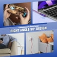 thumbnail image 5 of ROFAY USB C to USB C Cable 60W (2-Pack, 10FT, Black) Nylon Braided Right Angle Charger Cord Compaible with iPhone 16 Pro Max 15 Samsung S25 Ultra S24 iPad Pro MacBook, 5 of 6