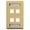 Ivory, variant on Faceplate Id 1-Gang 4-Port White