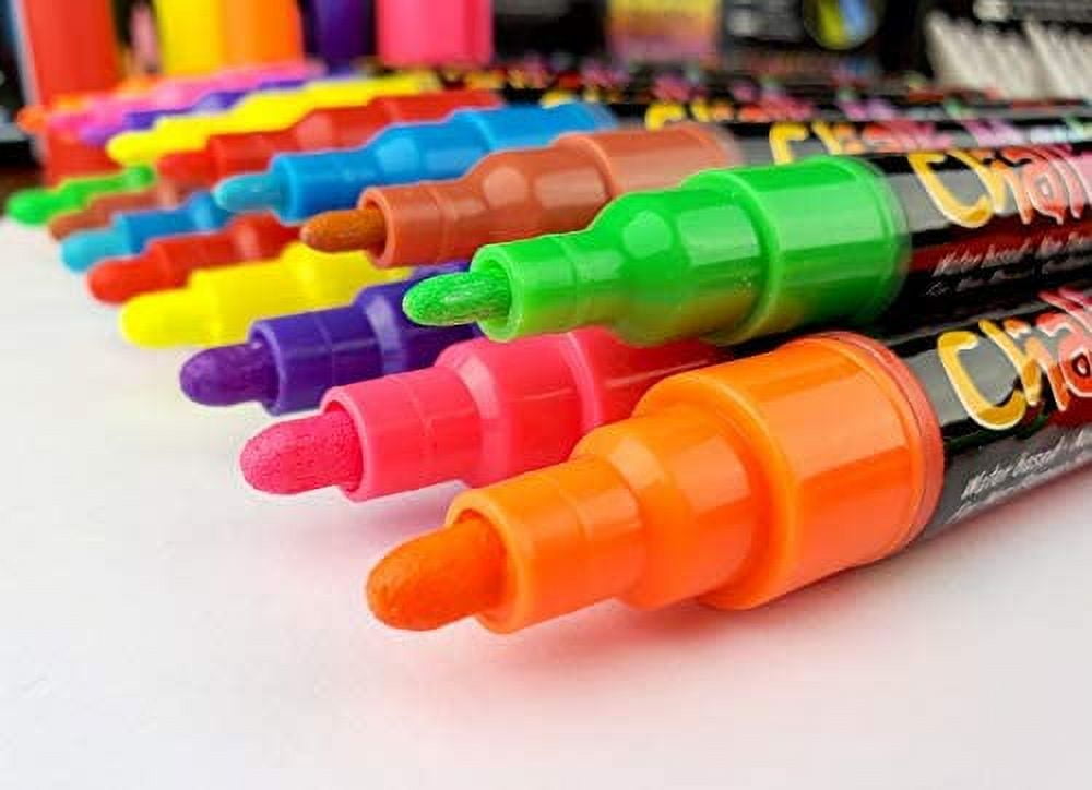 Black Light Liquid Chalk Markers and Crayons Set of 2 Neon NOS