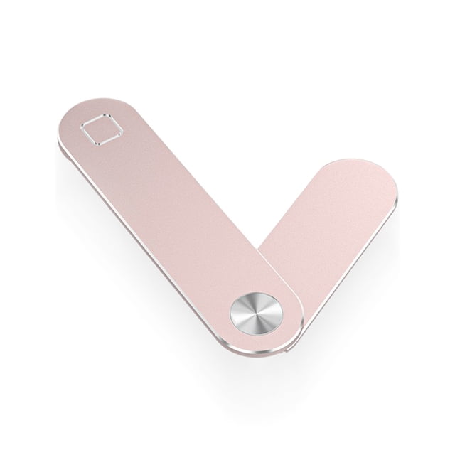 Cateissary Soporte para teléfono portátil de aleación de aluminio, soporte autoadhesivo desmontable, estante de almacenamiento para teléfono Teléfono y Comunicación Rosado
