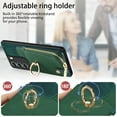 thumbnail image 4 of Nalacover Case for Samsung Galaxy S22 Wallet Case with Card Holder & Zipper Pocket, 360° Rotation Ring Kickstand Premium PU Leather Cover, Shockproof Magnetic Button Flip Stand Phone Case,Green, 4 of 9