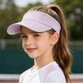 thumbnail image 2 of Womens Hats Kids Breathable Visor Cap Adjustable Headband Outdoor Sport Hat Purple One Size, 2 of 9