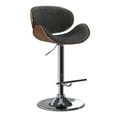 thumbnail image 5 of Simpli Home Marana Modern Bentwood Adjustable Height Lift Bar Stool in Gray Faux Leather, 5 of 11