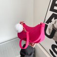 thumbnail image 1 of Bolso de mujer moderno e informal con bola de pelo, bandolera retro fresca, elegante, de moda, estilo occidental, pequeño bolso cuadrado, 1 of 6