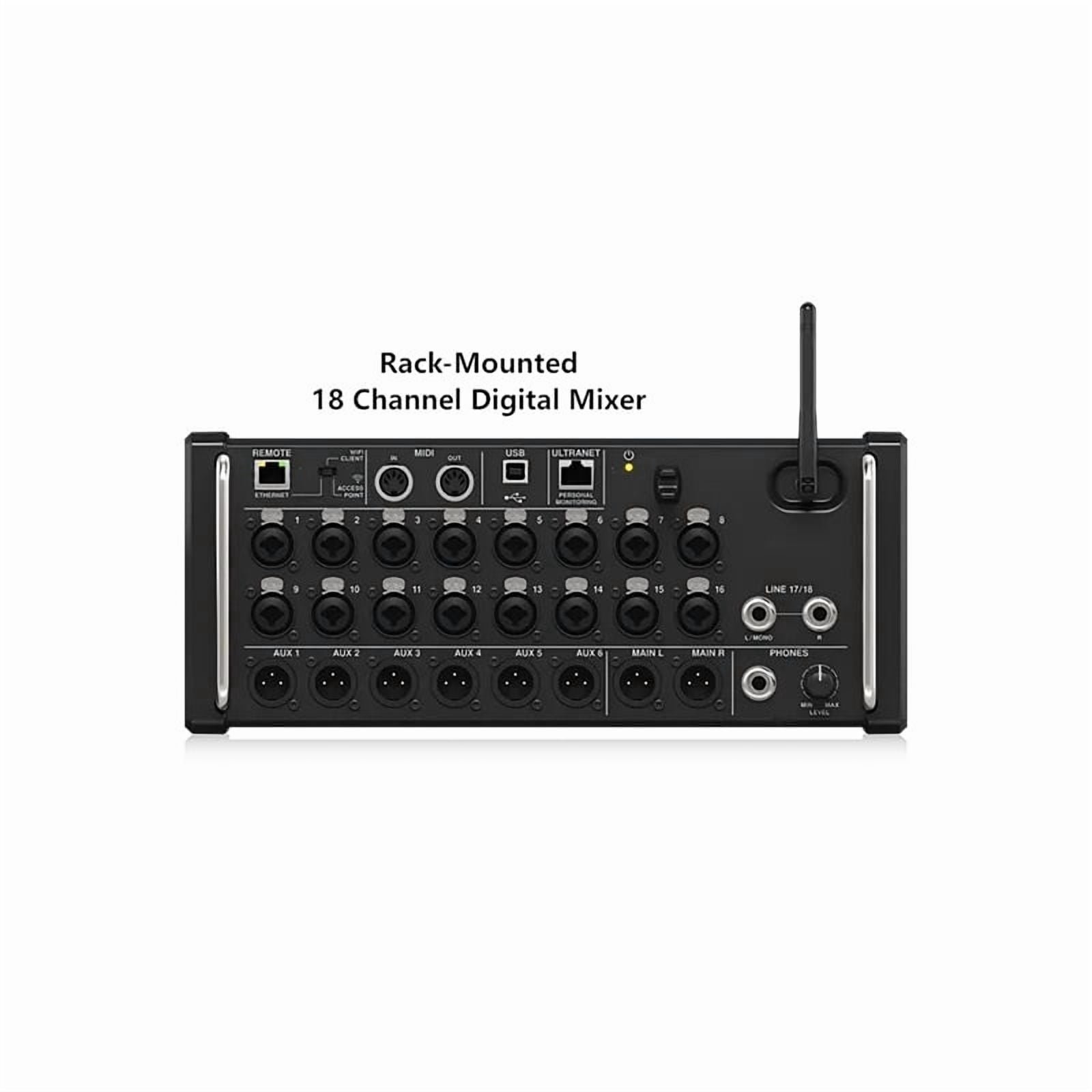XR18/MR18 Rack Mount Professional Digital Mixer Built-in Wifi DSP Mixer DJ Recording Studio with USB Recorder ,Easy to Operate