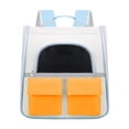 thumbnail image 1 of Mochila portadora de mascotas portátil portátil de viaje de viaje ventilado bolso de bolso para cachorro gatos pequeños senderismo transparente naranja, 1 of 8