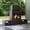 Brown, variant on Sunjoy Wood Burning Fireplace – Matte Black Outdoor Steel Fireplace with Chimney, Log Holders, Fireplace Tool, and PVC Cover