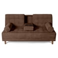 thumbnail image 2 of Sofá Cama Con Portavasos De Velvet Chocolate Modelo Zambroni, 2 of 9