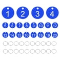 thumbnail image 1 of 20PCS Number Tags 1-20, Number Key Tags Plastic Numbered Tags Key Tags Keychain with Key Rings for Organizer Field Sales Hangers Clothes Labels ID Tag, Blue, 1 of 6