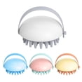 thumbnail image 4 of Wosthever Cepillo para el pelo de ducha, correa elástica antideslizante para baño, masajeador para cabeza de baño, masajeador de cuero Juegos de accesorios de baño Amarillo, 4 of 6