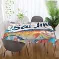 thumbnail image 5 of Yayeee Tablecloths for Rectangular Tables 54 x 54 inch Party Table Cover, Yellow Sardines Pattern, 5 of 6