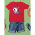 thumbnail image 3 of Cute Cartoon Husky Pup T-Shirt Juniors -Image by Shutterstock,  x-Small, 3 of 4