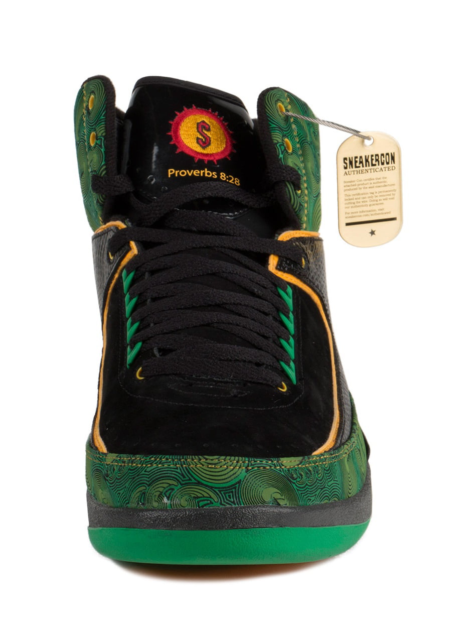 Nike Mens Air Jordan 2 Retro High DB Doernbecher Black/Gold-Green 318304-071