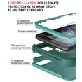 thumbnail image 6 of Diverbox for iPhone X Case/iPhone Xs Case [Shockproof] [Dropproof] [Tempered Glass Screen Protector ] Heavy Duty Protection Phone Case Cover for Apple iPhone X/XS (Teal), 6 of 7