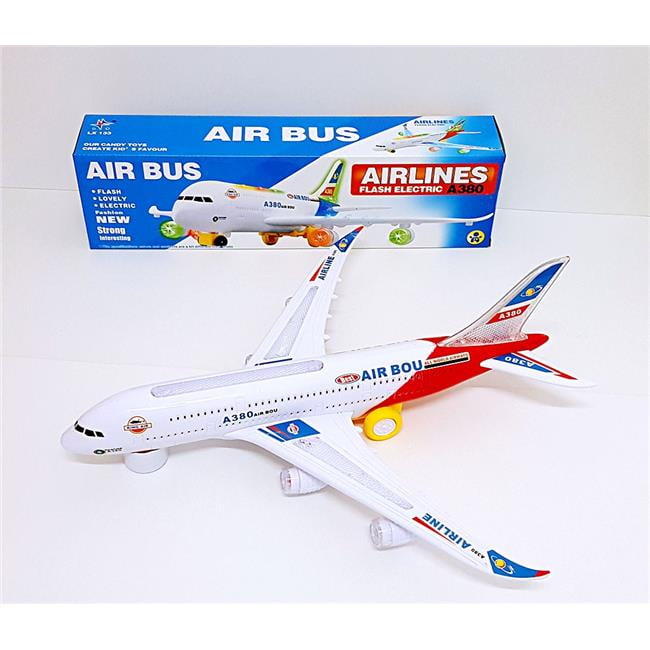 2Pcs Airplane Manual Throwing Fun Challenging Outdoor Sports Toy Blue & White 