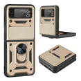 thumbnail image 3 of fastboy Phone Case Compatible for Samsung Galaxy Z Flip 3 TPU Magnetic Metal Ring Bracket Shockproof Case Cover Type 6, 3 of 5