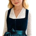 thumbnail image 5 of Faraee 7-14Y Cropped Blouse for Girls Lace Hollow Drop Shoulder Oktoberfest Crop Tops Kids Dressy Traditional Dirndl Basic Shirts White, 5 of 7
