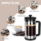 thumbnail image 3 of Cafetera de prensa francesa de 34 oz, cafetera de prensa francesa grande, cafetera de prensa francesa con 3 filtros, vidrio de borosilicato resistente al calor, cafetera, regalo perfecto para los, 3 of 5