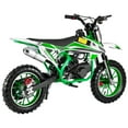 thumbnail image 3 of 49cc 2-Stroke Kids Dirt Bike, Gas Power Motocross, Off Road Mini Motorcycle, Pocket Motorbike with Front Rear Disc Brakes (Green)-Green, 3 of 8