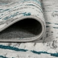 thumbnail image 5 of JONATHAN Y SILK ORCHID 2 x 10 Runner Rug, Slant Abstract - Gray/Turquoise, SOR201A-210, 5 of 8