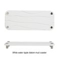 thumbnail image 4 of Monstrate Bandejas de tocador de diatomita Excelente absorbente de agua Ahorro de espacio A prueba de humedad y antideslizante Juegos de accesorios de baño Blanco, 4 of 6