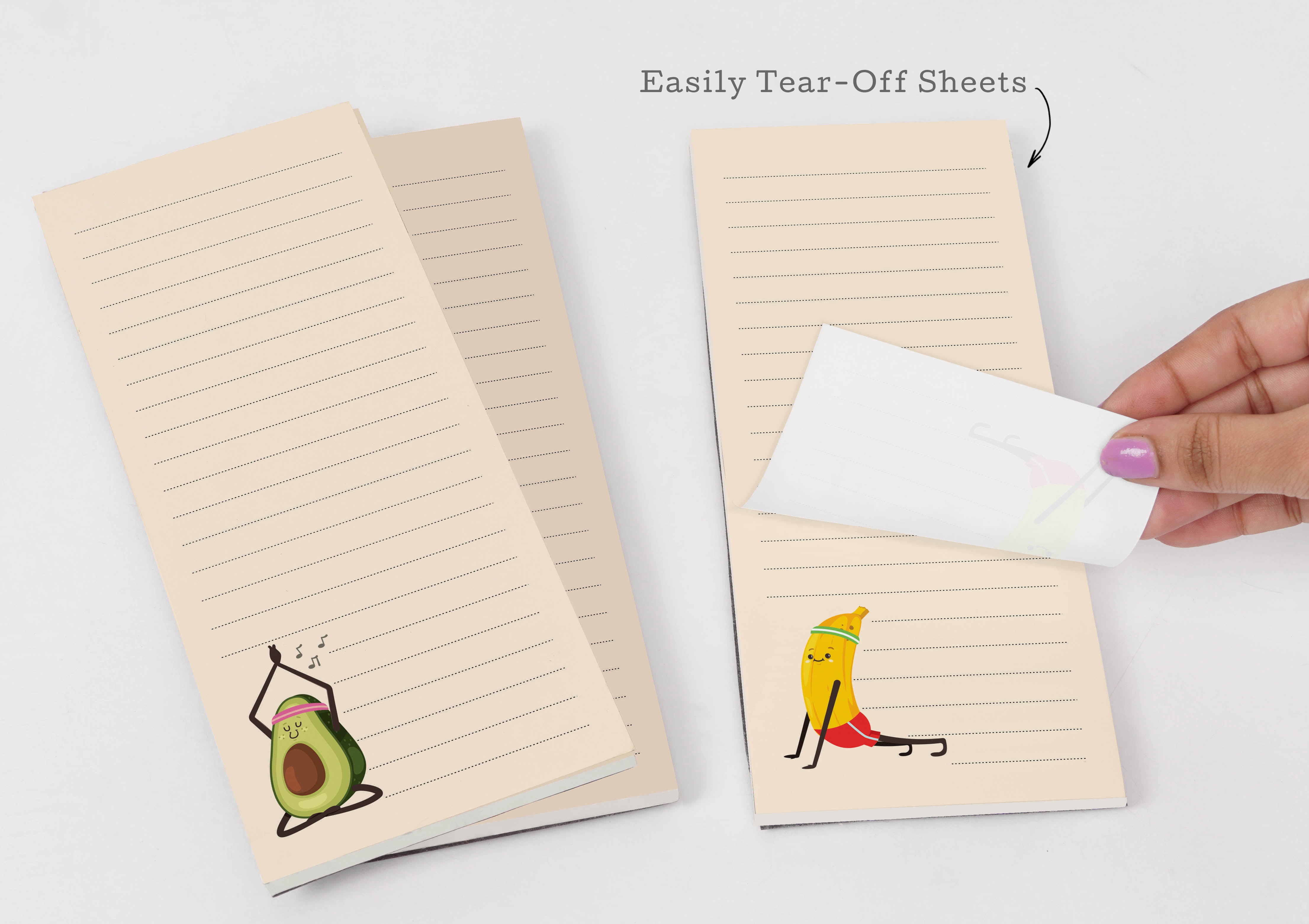 Inkdotpot Pack of 3 Magnetic Fridge To-Do List Notepads- Magnetic Memo Pads For Refrigerator-(50 Sheets Each)-HT