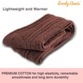 thumbnail image 5 of lovely annie women's 3 pairs fashion thigh high cotton socks j1025 size 6-9(Coffee), 5 of 5