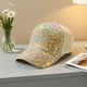 thumbnail image 4 of Sombreros de Sol Mujeres Gorra de Béisbol de Lentejuelas Espumantes, Gorra de Malla Ajustable, Sombrero de Sol Transpirable, Gorra de Béisbol de Viaje Y Gorra Puntiaguda Adecuada para Sombreros de Fie, 4 of 6