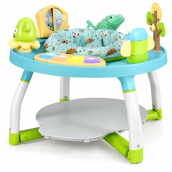 Airfind 5-in-1 Baby Activity Center Interactive Bounce Seat with Removable Toys, 25 lbs Capacity, for 6-36 Months Old, Blue