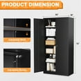 thumbnail image 3 of STANI Metal Storage Cabinet, 72" Freestanding Cabinets with Locking Door and 5 Adjustable Shelves, Steel Classic Tool Garage Cabinet for Home, Warehouse, Office, Garage, 3 of 10