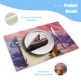 thumbnail image 3 of BaHomeck placemats Set of 4 rectangle Linen Cotton Placemats for Dining Table Washable Heat Resistant,18*12inch,White Cat Eating Ice Cream In The Sky, 3 of 4