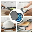 thumbnail image 7 of Pofeuu Blue Yin And Yang Print Silicone Pot Mat Mitten With Hanging Loop Heat Resistant Oven Mitts Non-Slip Bbq Baking Smoking Potholders, 7 of 7
