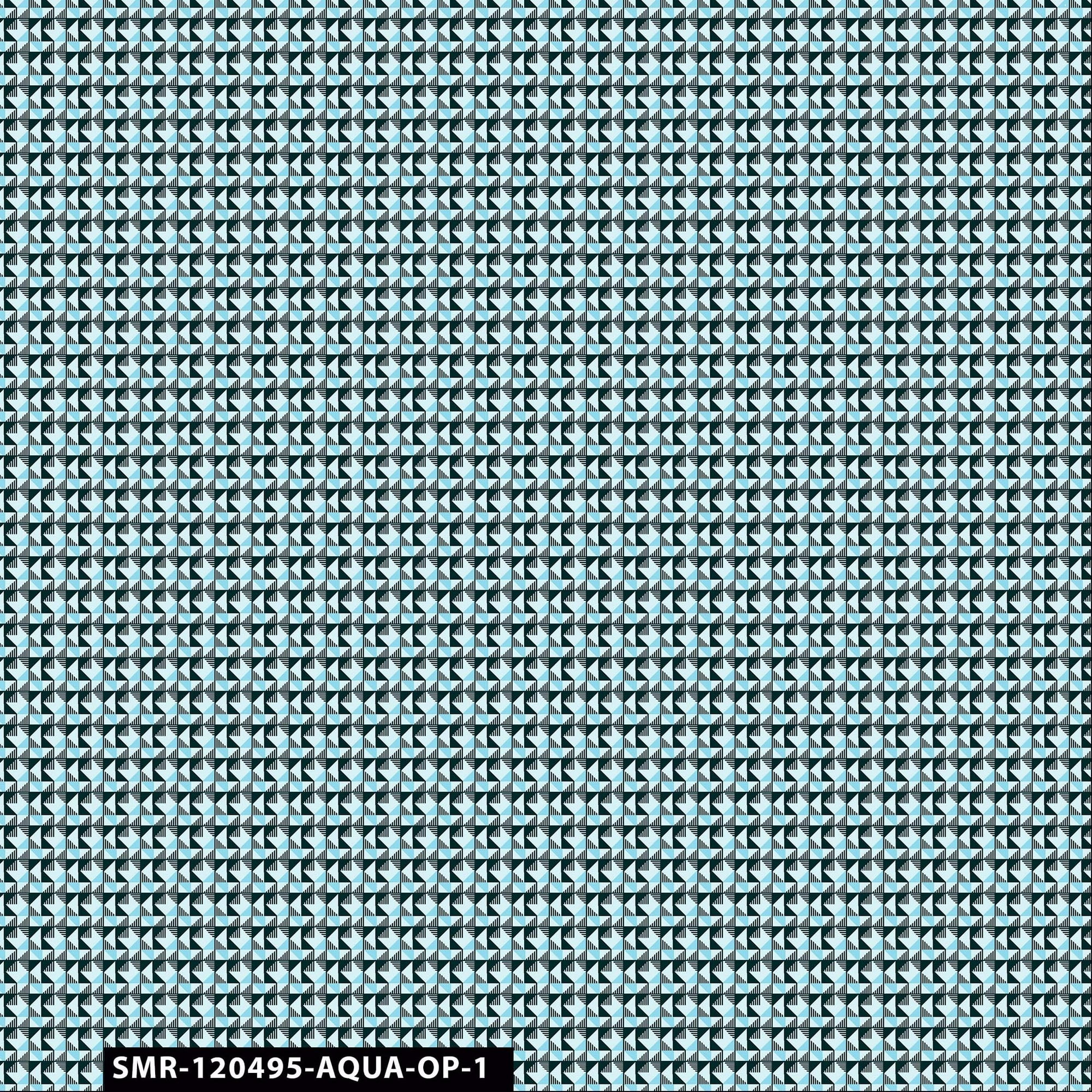 Blue Geometric Pattern Fabric