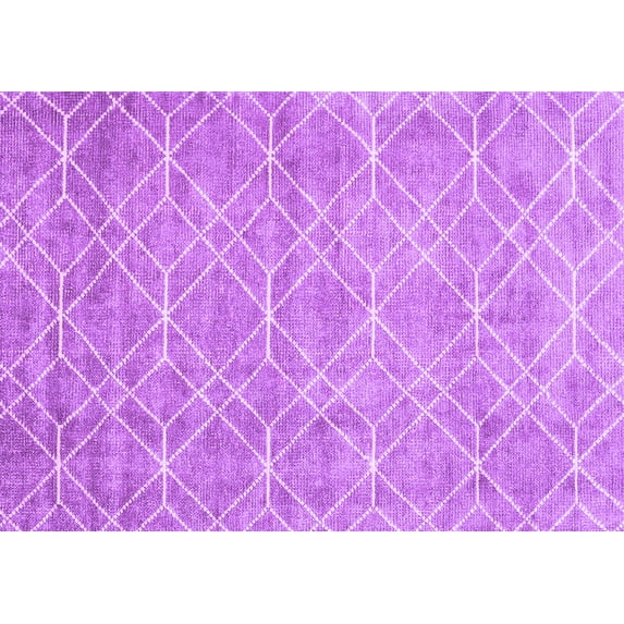 Ahgly Company Indoor Rectangle Abstract Purple Contemporary Area Rugs, 2' x 5'