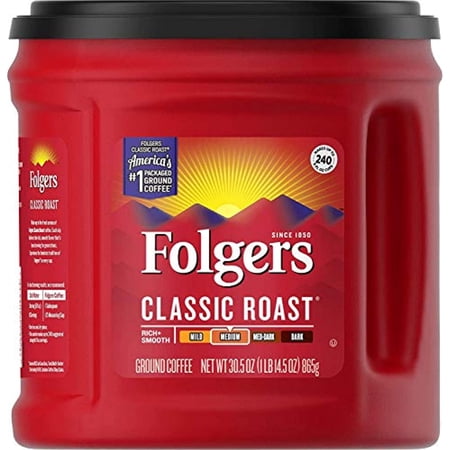Folgers Classic Roast Ground Coffee, 30.5 Oz (Pack Of 2)
