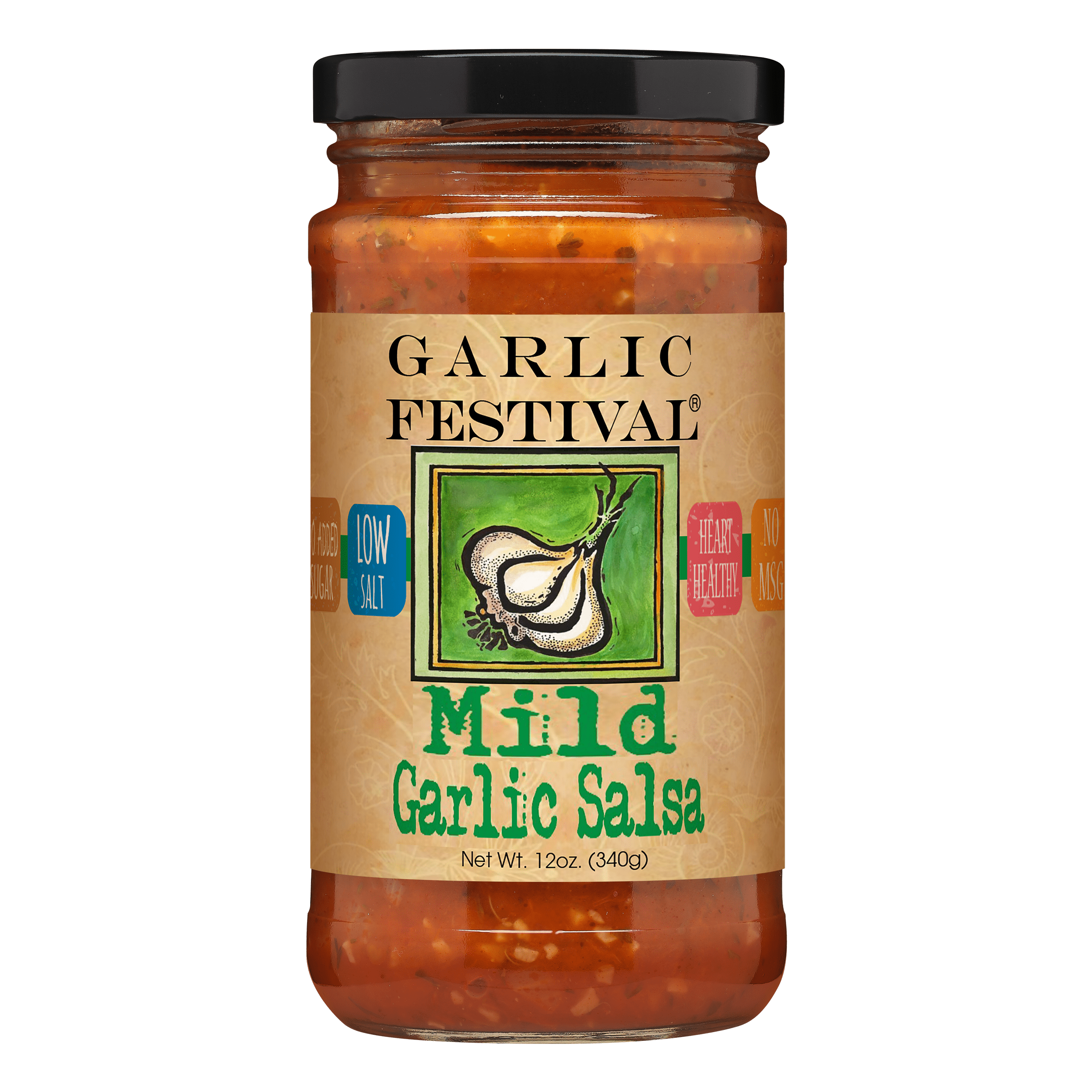 Garlic Festival Mild Garlic Salsa Net Wt. 12 oz.
