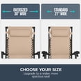 thumbnail image 4 of Best Choice Products 30" Extra Wide Folding Zero Gravity Patio Lounge Chair w/Adjustable Canopy Shade - Beige, 4 of 9
