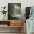 thumbnail image 5 of Couple Embrace Coastal Cliff Watercolor Canvas Print Decor, 5 of 8