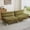 Green, variant on Ebello Convertible Futon Sofa Bed, Fabric with 3-Position Reclining Backrest and Adjustable Armrests for Living Room Apartment Office, Gray