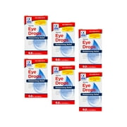 6 Pack Quality Choice Moisturizing Redness Reliever Eye Drops 0.5oz Each