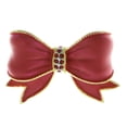 thumbnail image 1 of Mi Amore Bow Brooch-Pin Gold-Tone/Red, 1 of 2