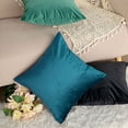 thumbnail image 5 of BalsaCircle 2 Solid 18" Decorations Throw Pillow Covers Square Velvet Cushion Cases Living Room, 5 of 8