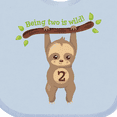 thumbnail image 4 of Inktastic Cute Sloth 2nd Birthday Boys or Girls Baby Bib, 4 of 4
